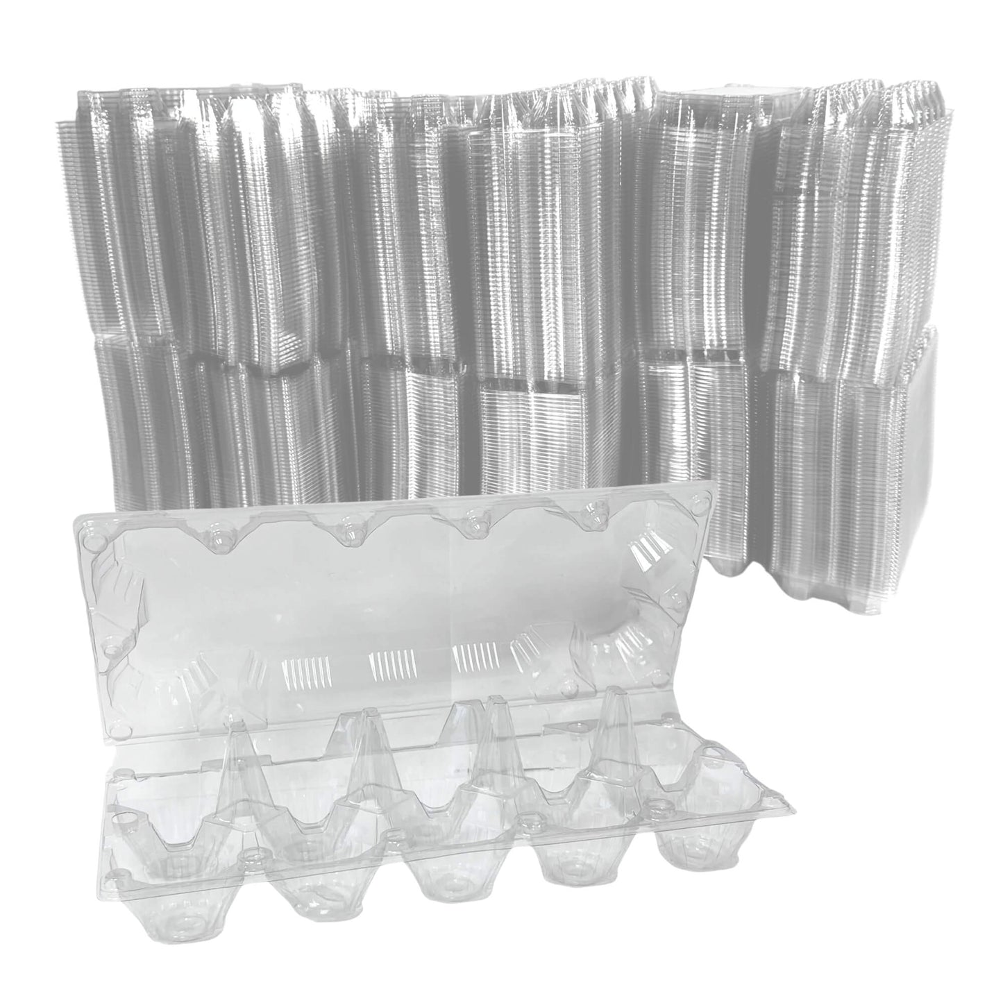 10-Egg Carton - Clear Plastic