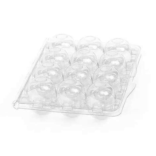 12-Egg Carton (Quail) - Clear Plastic