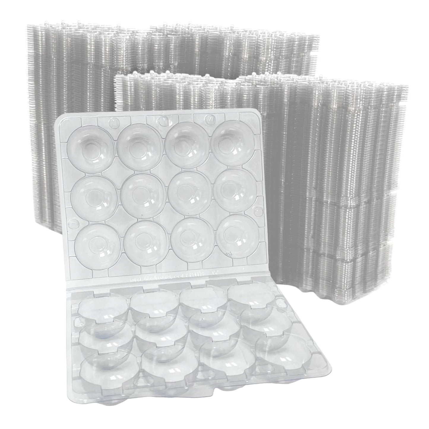 12-Egg Carton (Quail) - Clear Plastic