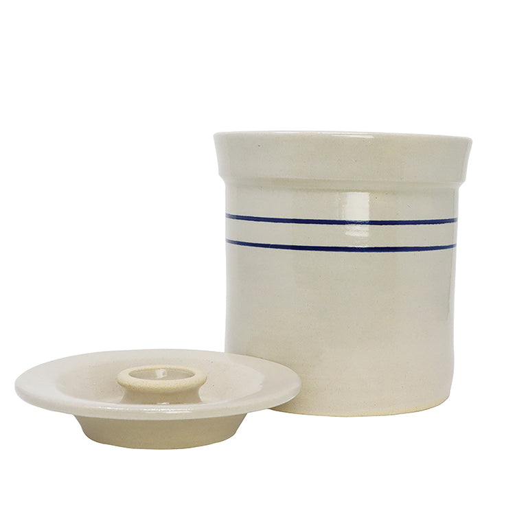 HOMESTEAD STONEWARE CROCK WITH LID