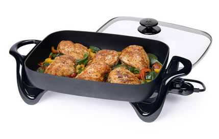 16" Electric Skillet w/Glass Cover