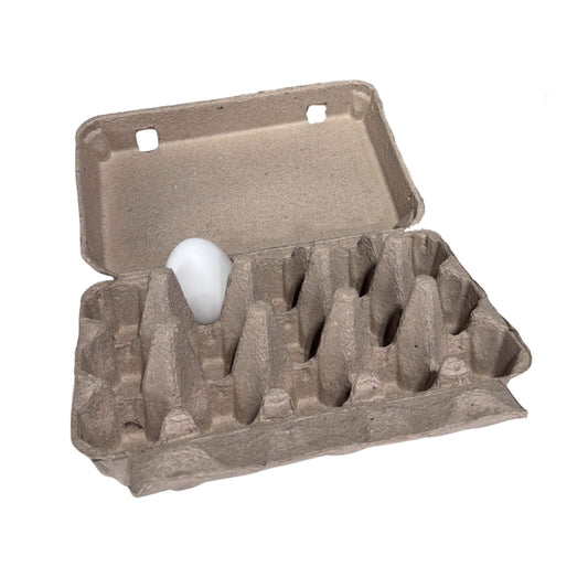 15-Egg Cartons - Natural Pulp, Flat Top Blank