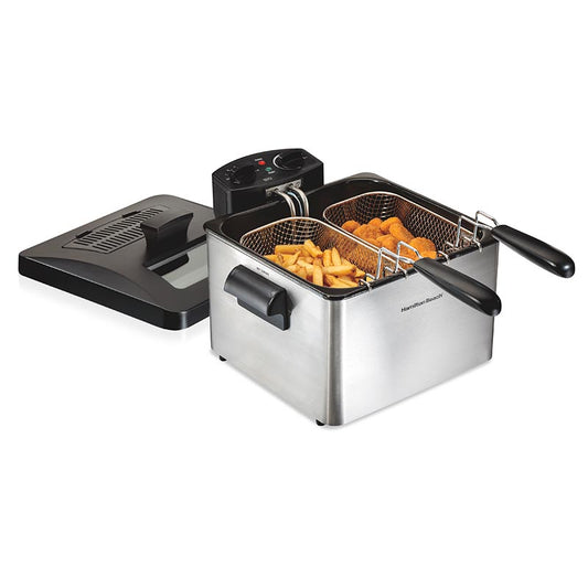 Deep Fryer, 4.5 Liters/19 Cup Oil Capacity Professional-Style with 2 Baskets