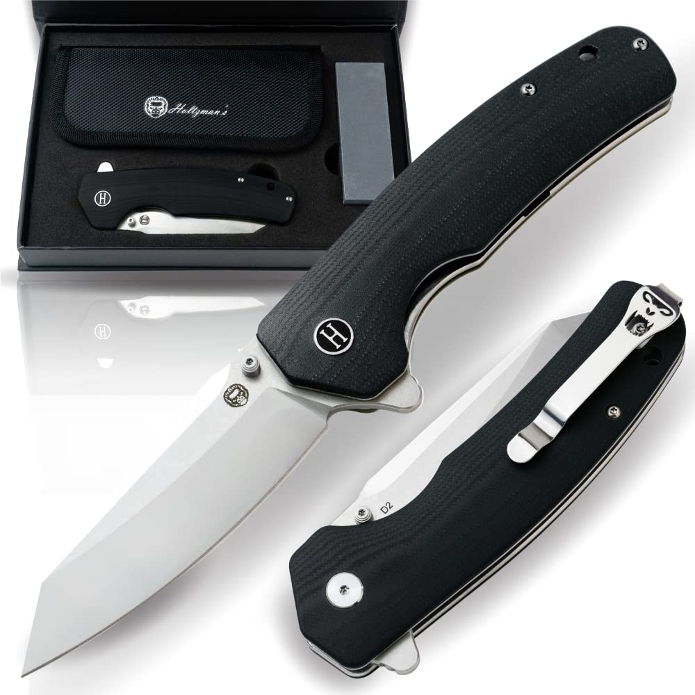 The Clip Point Folding Pocket Knife Giftset for Men and Women (Grey and Red)