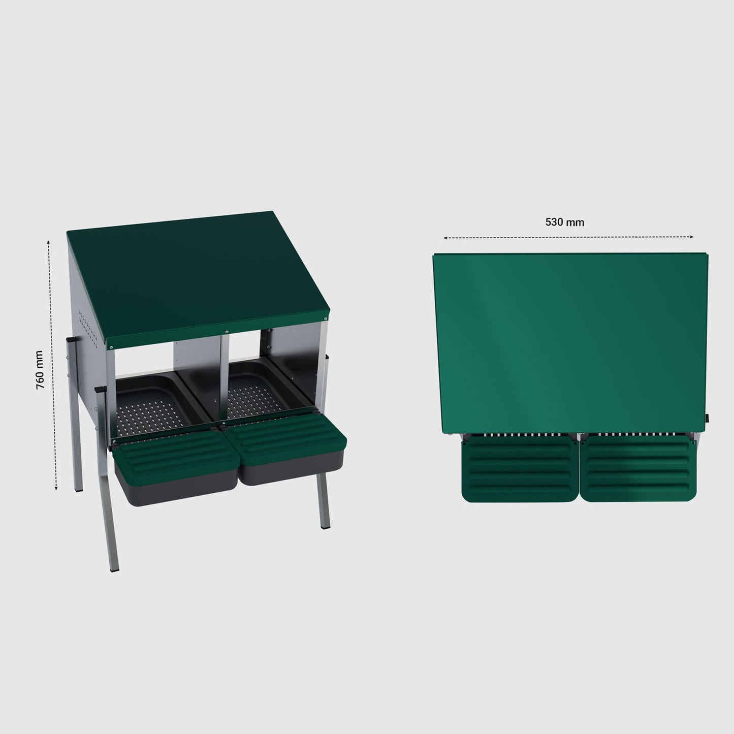 EggHouse Galvanized Nesting Box (Up to 20 Birds)