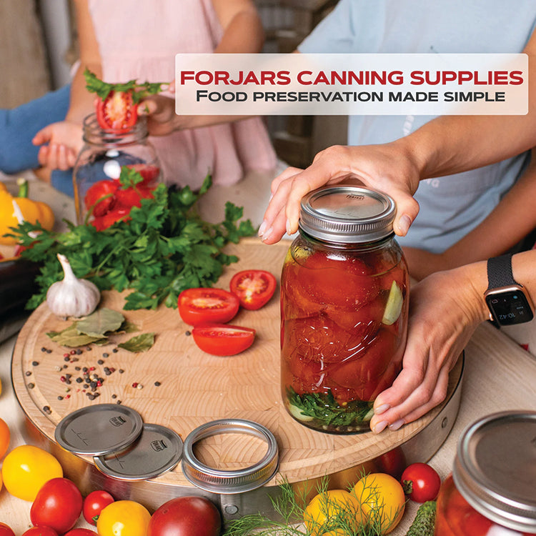 12 CANNING LIDS & BANDS