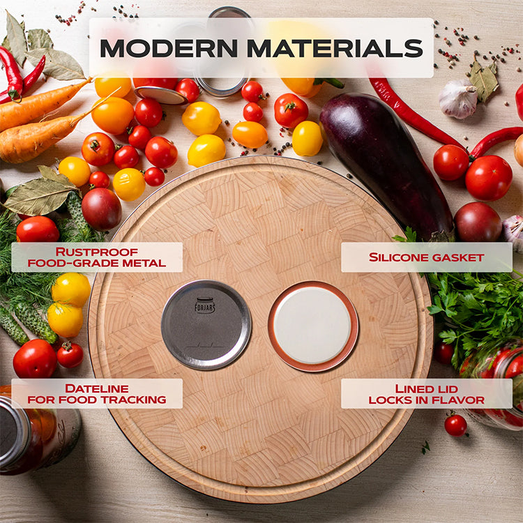 12 CANNING LIDS & BANDS