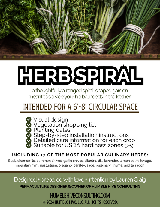 HERB SPIRAL GARDEN DESIGN