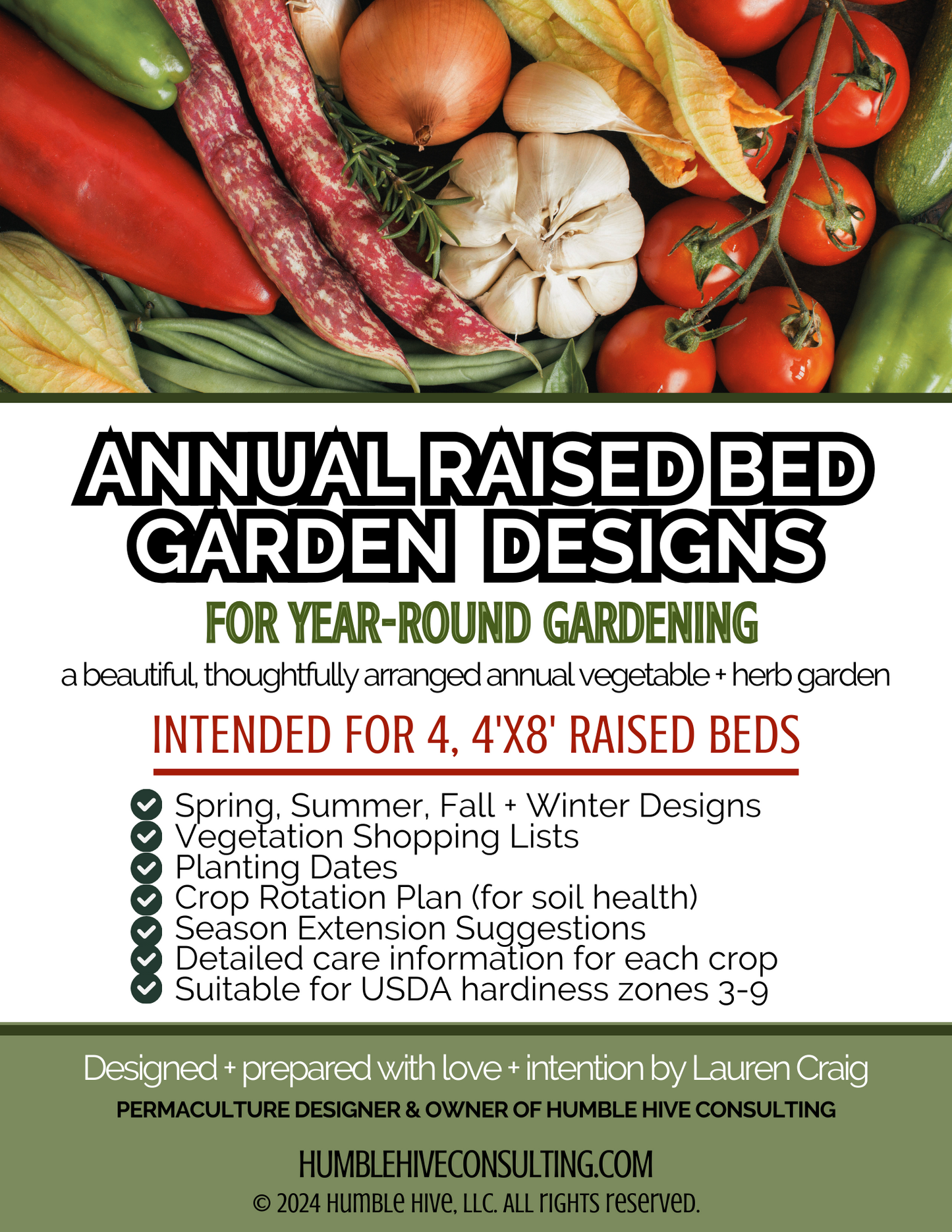 ANNUAL RAISED BED GARDEN DESIGNS - YEAR-ROUND GARDENING