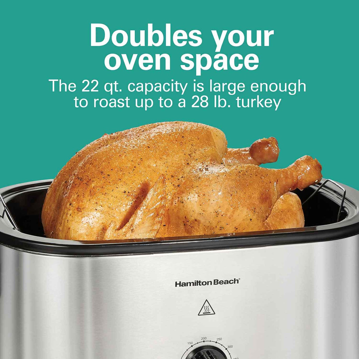 Electric Roaster Oven 22 Quarts, Stainless Steel