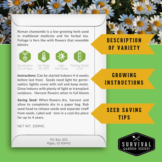 Medicinal Tea Herb Seeds Collection – 9 Heirloom Non-GMO Herbs for Calming Teas, Wellness & Home Apothecary Gardens (Chamomile, Lavender, Peppermint, Sage & More)