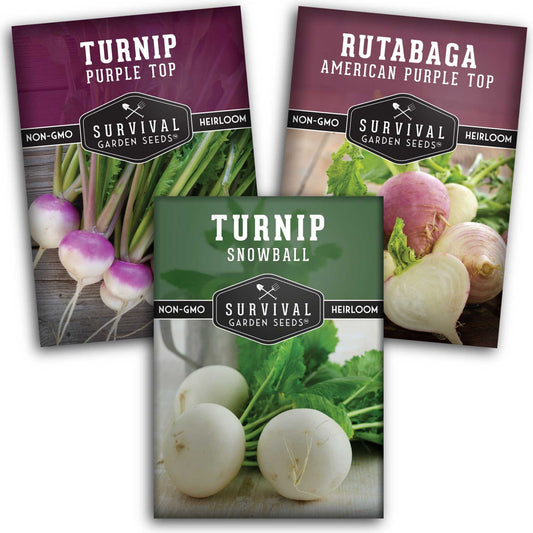 Turnip & Rutabaga Seeds Collection – Heirloom Non-GMO Varieties for Fall & Spring Gardens