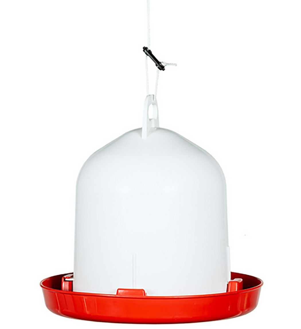 Top Fill Poultry Waterers, Without Legs, Red, 1.5 Gal
