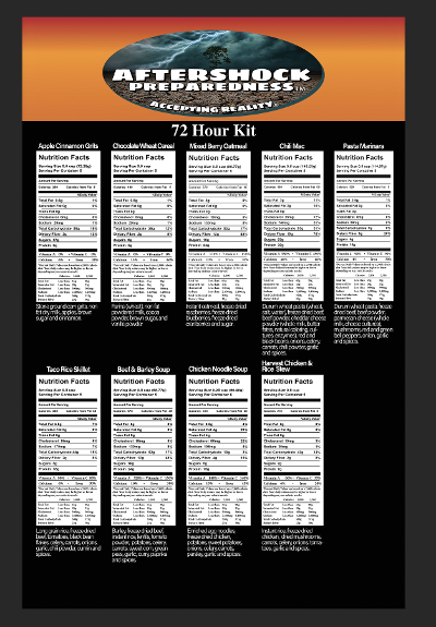 72 Hour Emergency Food Bucket