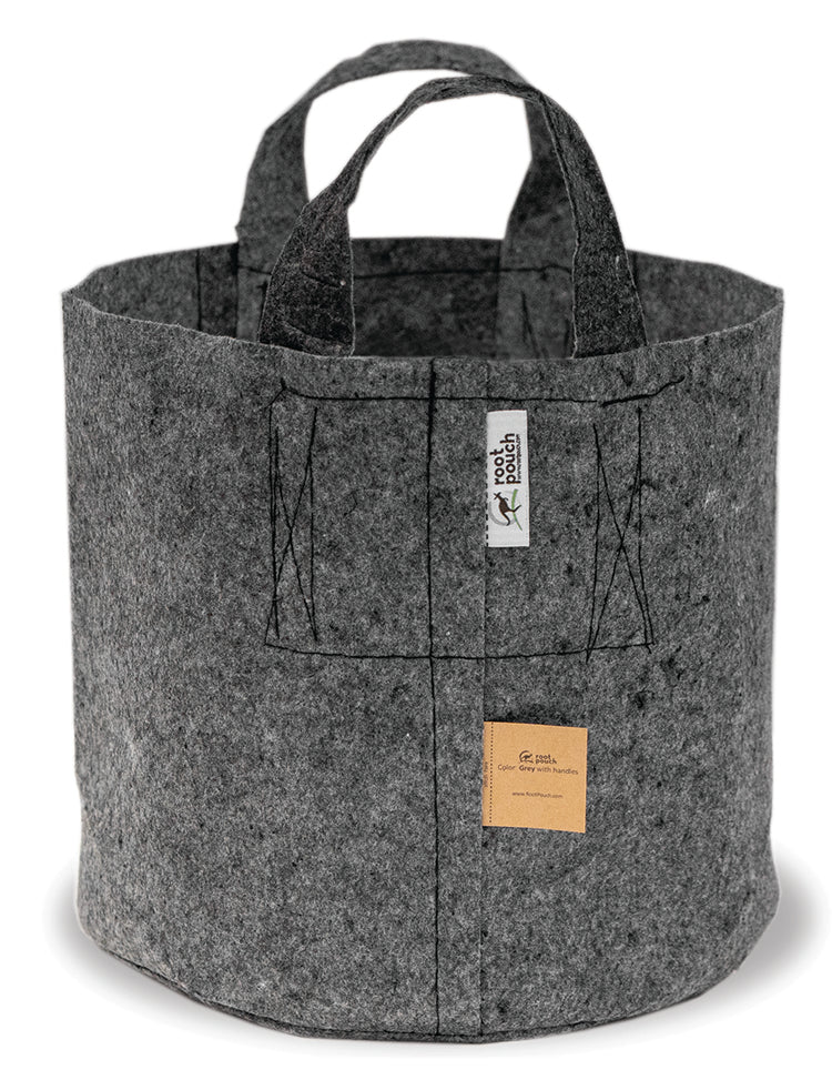GREY FABRIC PLANTER WITH HANDLES - 5 PACK