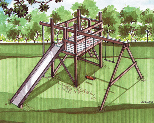 Jungle Gym Swing Set, E-Plan