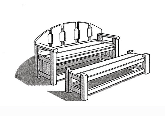 Leisure Bench With Table, E-Plan