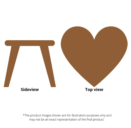 Heart Shaped Stool, E-Plan