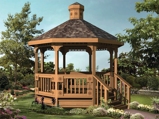 Stylish Octagon Gazebo, E-Plan