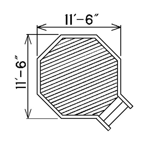 Stylish Octagon Gazebo, E-Plan