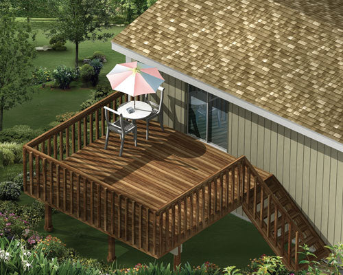 Highview Raised Patio Deck, E-Plan