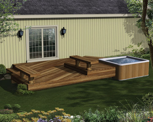 Bissinger Two-Level Spa Deck, E-Plan