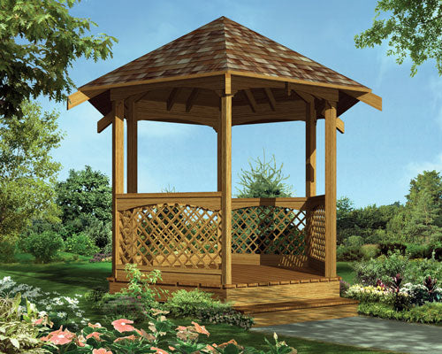 Lyn Haven Six-Sided Gazebo, E-Plan