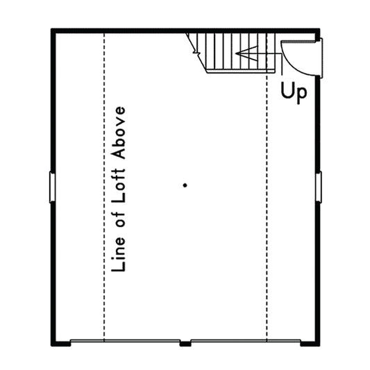 2-Car Gambrel Roof Garage With Loft, E-Plan