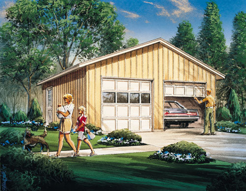 Mystique Traditional 2-Car Garage, E-Plan