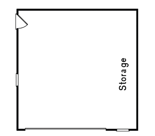 2-Car Reverse Gable Garage With Storage, E-Plan