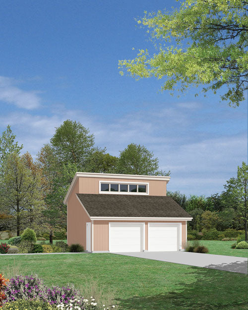 Prima 2-Car Garage With Loft, E-Plan