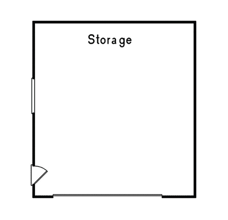 2-Car Garage With Storage Area, E-Plan