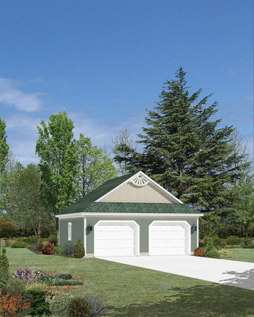 2-Car Victorian Garage, E-Plan