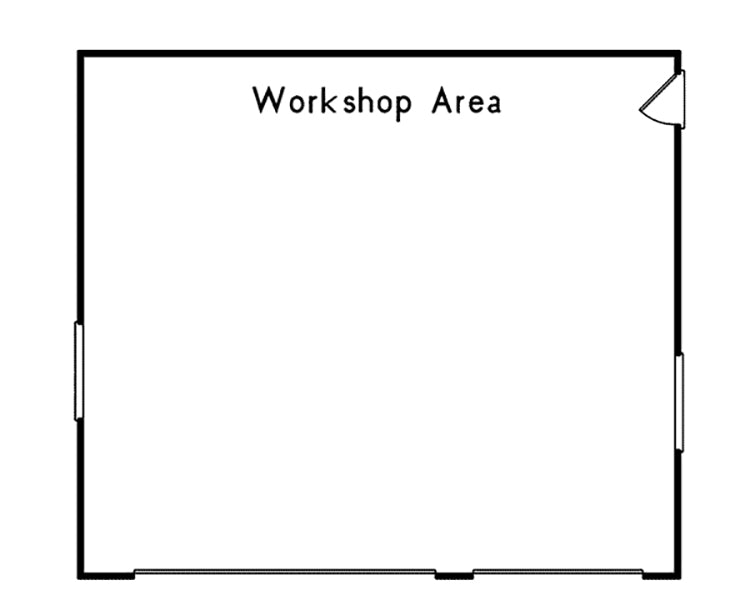 3-Car Garage With Workshop, E-Plan
