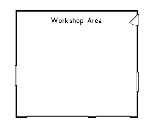 3-Car Garage With Workshop, E-Plan