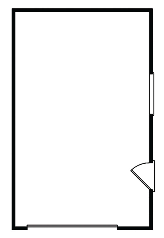 Jerrell Western One-Car Garage, E-Plan