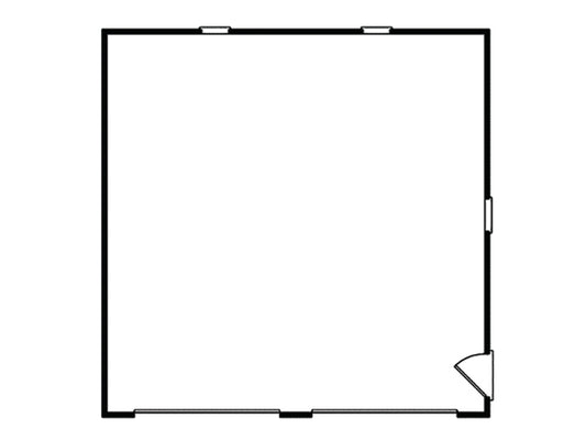 2-Car Western Style/Reverse Gable Garage, E-Plan