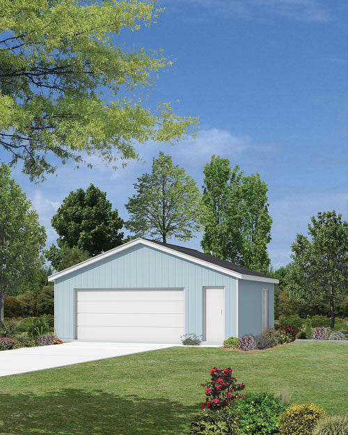 Ballard Mill 2-Car Garage With Storage, E-Plan