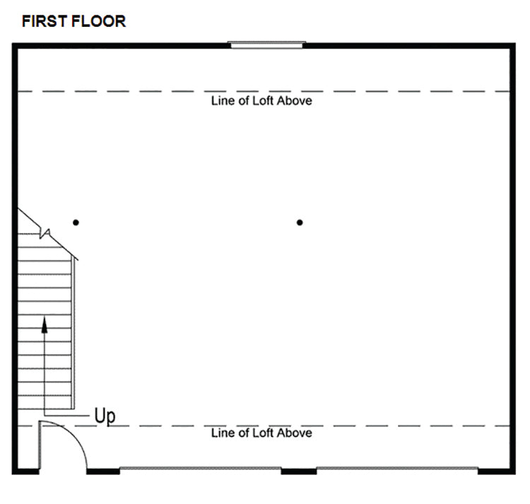 TIARA 2-CAR GARAGE WITH LOFT, E-PLAN