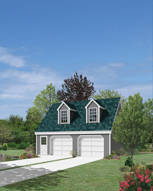 TIARA 2-CAR GARAGE WITH LOFT, E-PLAN