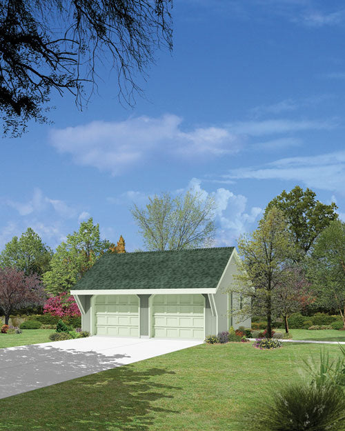 Nichelle 2-Car Reverse Gable Garage, E-Plan