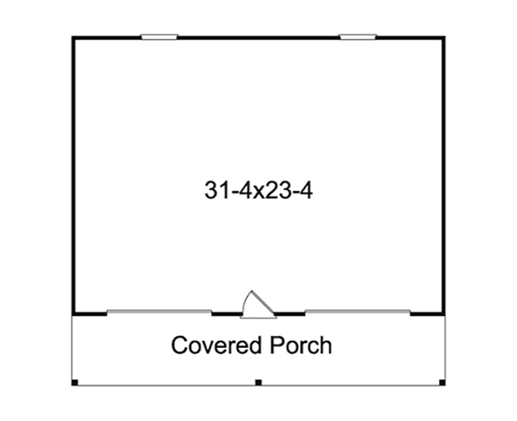 2 1/2 Car Garage/Roadside Stand, E-Plan
