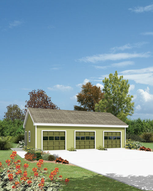 3-CAR GARAGE: 40x24, E-PLAN