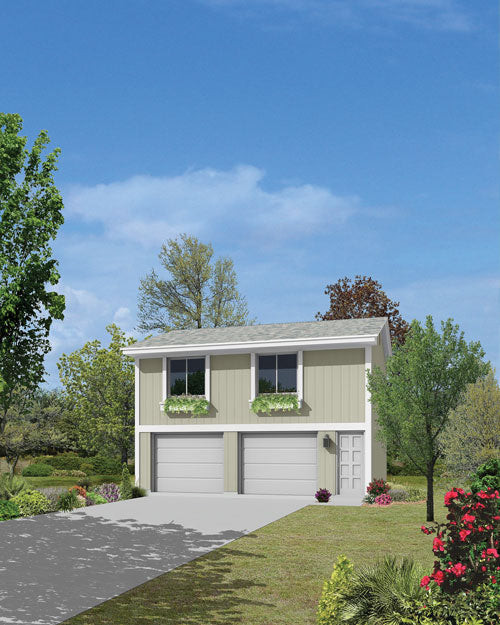 Hobart 2-Car Garage Apartment With Interior Entrance, E-Plan