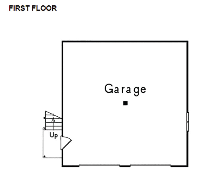 Spencer Park Western 2-Car Garage, E-Plan