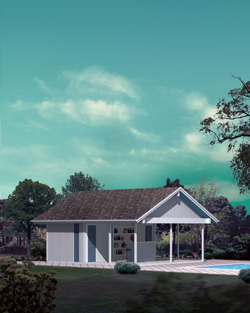 Large Poolside Structure, E-Plan