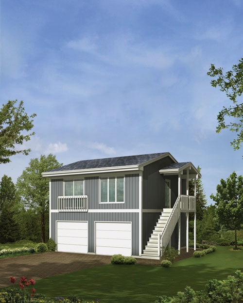 Parker Studio Apartment 2-Car Garage, E-Plan