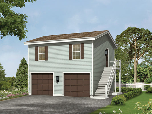 Kalinda 2-Car Garage Apartment With Exterior Entrance, E-Plan