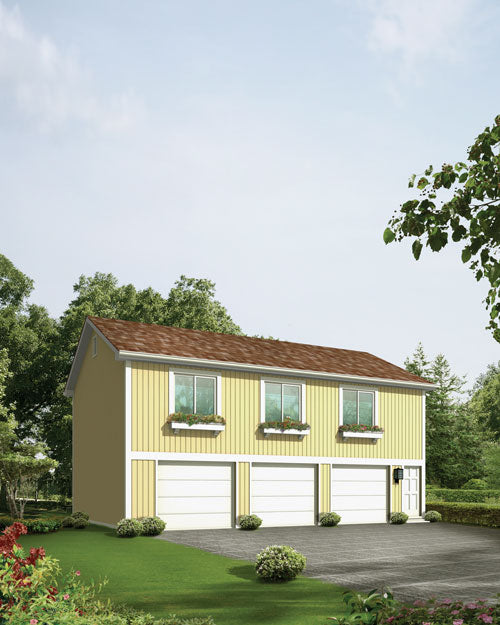 3-Car Garage Apartment, E-Plan