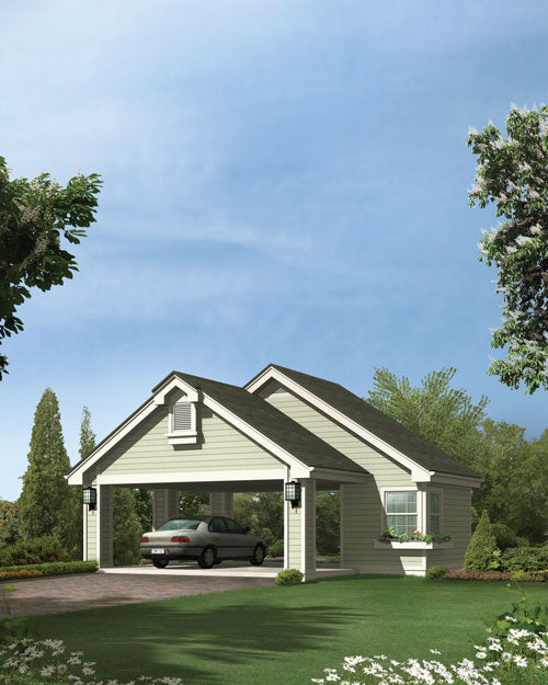 2-Car Carport With Shop/Storage, E-Plan